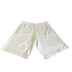 Nike Sportswear Fleece Shorts Mens Medium White Off-Blue Drawstring